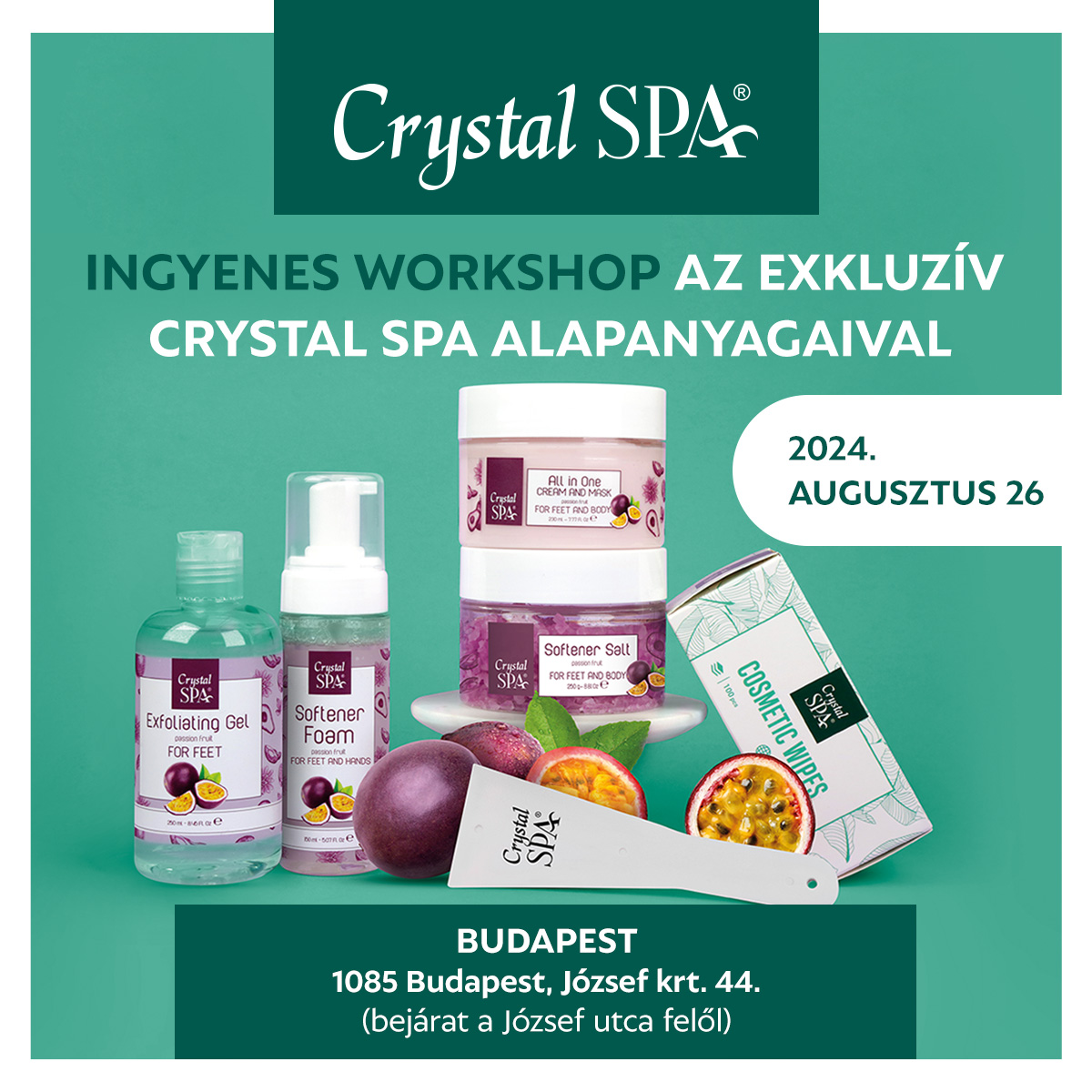 Ingyenes workshop az exkluzív Crystal Spa alapanyagaival